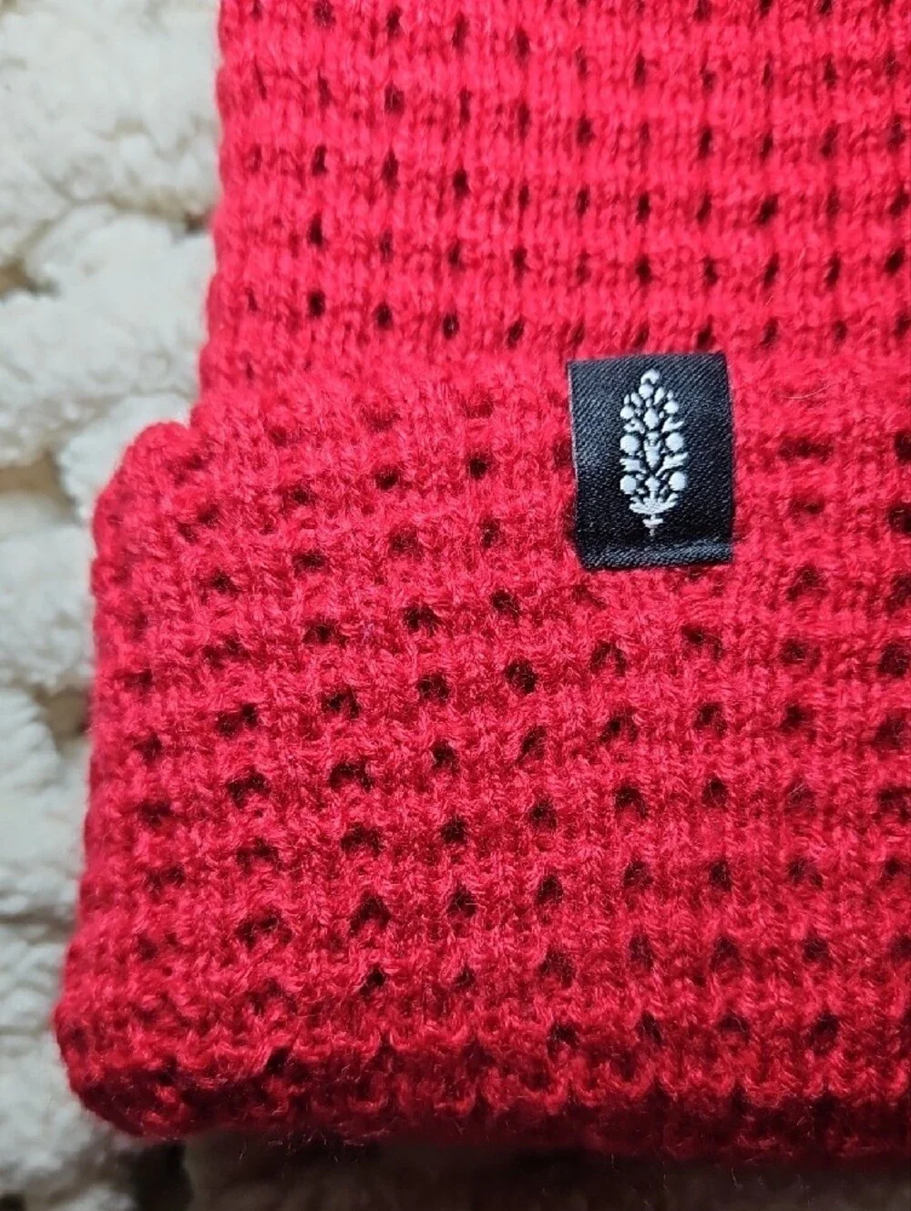 Free People Movement Waffle Knit Beanie Hat Winterberry New Women's